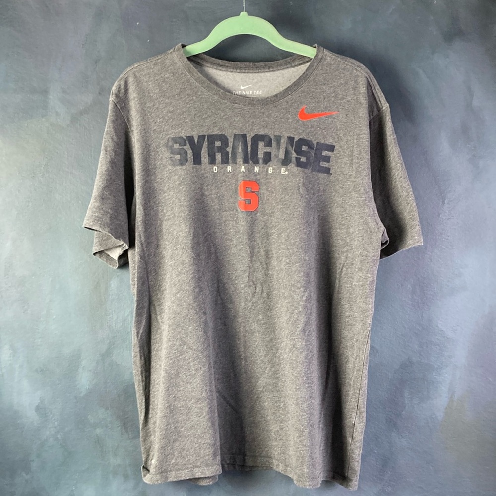 Nike Gray and Orange Short Sleeve Tee